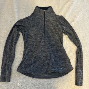 Dark grey workout quarter zip